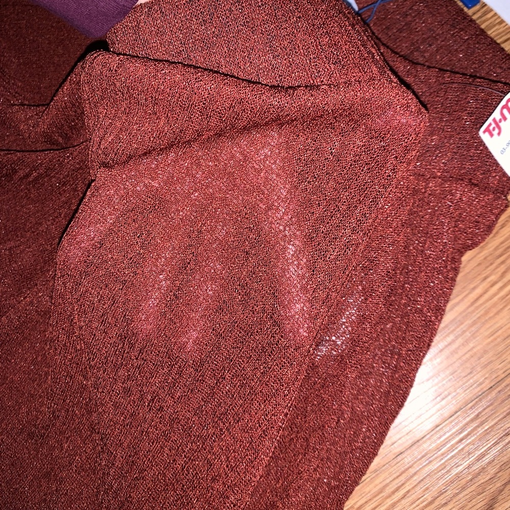 Zara Circular Rust Wide Leg Pants trousers - Picture 4 of 5